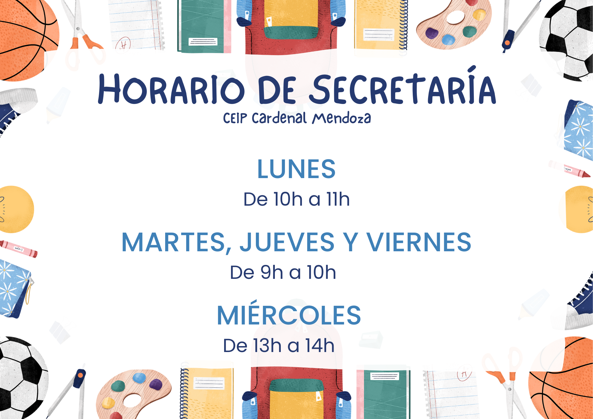 Horario Secretaría